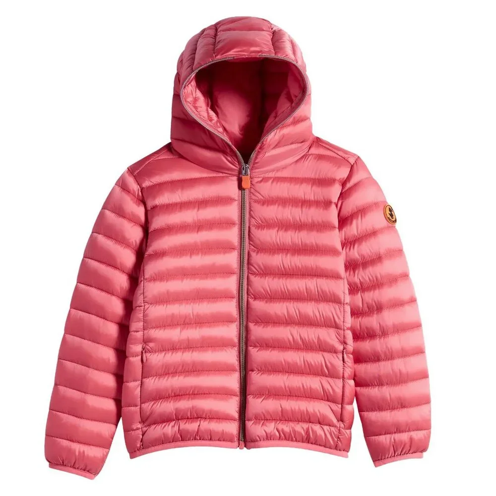 NWT Save The Duck Kids' Iris Shiny Hooded Puffer Jacket, Size 2T